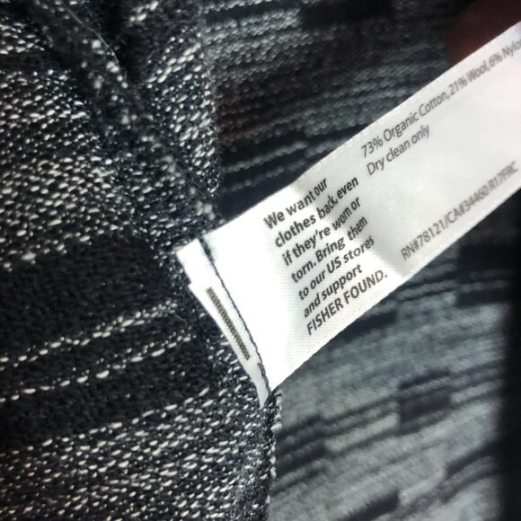 Eileen Fisher Kimono Women's Jacket Organic Cotton Wool Blend‎ Size XXS - Picture 5 of 7